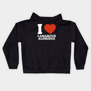 Graphic I Love LaMarcus Personalized Name Sports Kids Hoodie